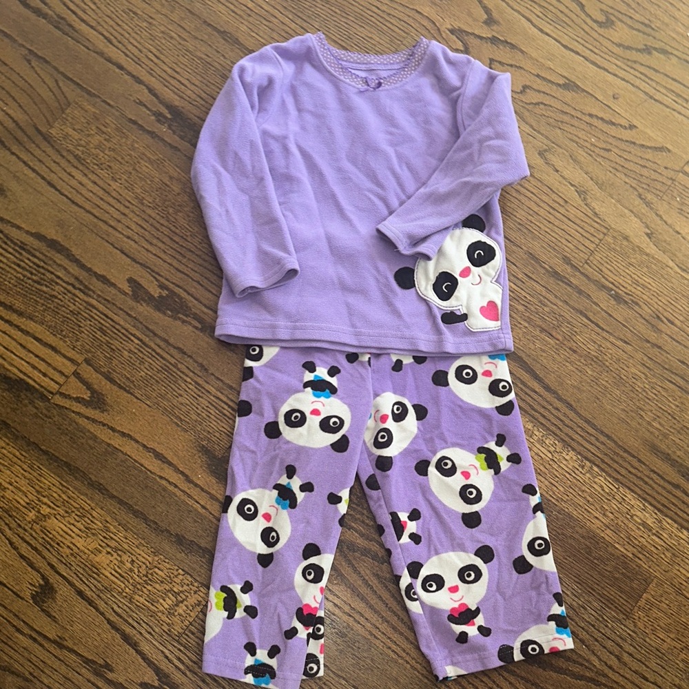 Carter's Lavender Panda Pajama Set
